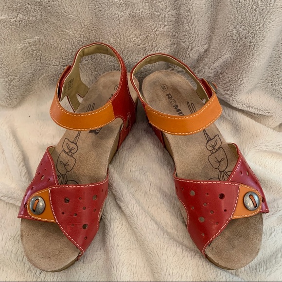 Romika Shoes - NWOB ROMIKA FLORIDA WEDGE LEATHER SANDALS 39/9